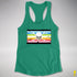 Queer Pride Pirate Flag Racerback Tank - Kelly Green